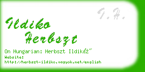 ildiko herbszt business card